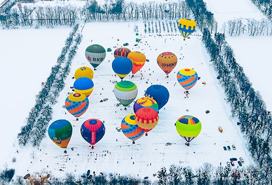 Киев Рождественский фестиваль воздушных шаров